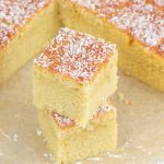 Jam and Coconut Cake squares