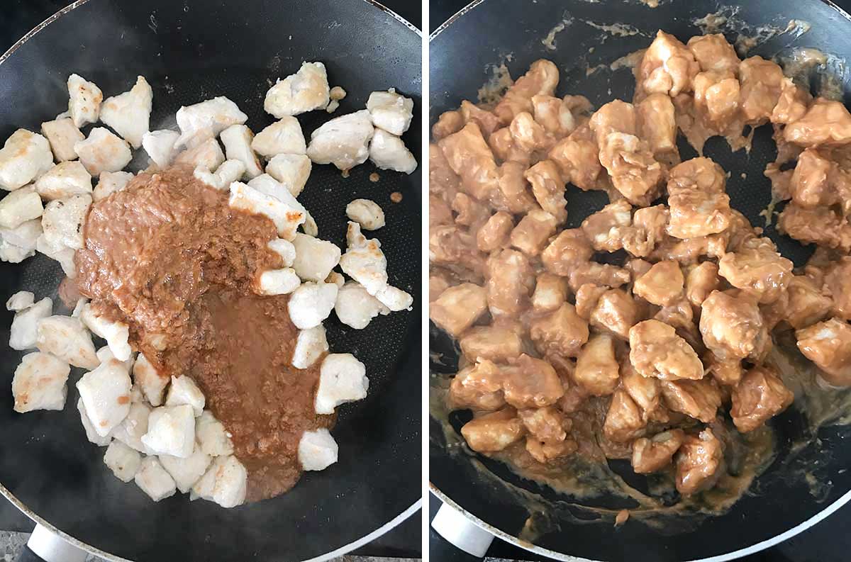 Add the Chinese peanut sauce and mix well.