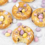 Eat one of the baked Easter donuts with mini eggs.