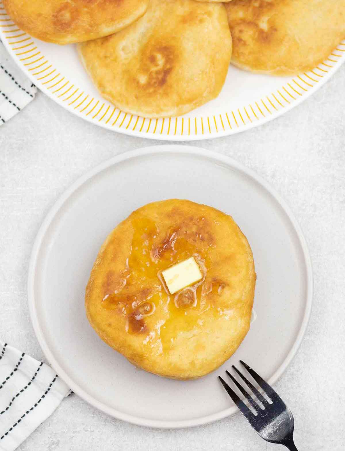 Caribbean johnny cakes in a plate.