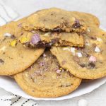 Easter mini egg cookies are oozing with chocolate.
