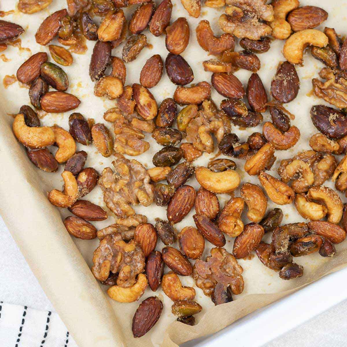 Honey Roasted Mixed Nuts - Recipe Tale