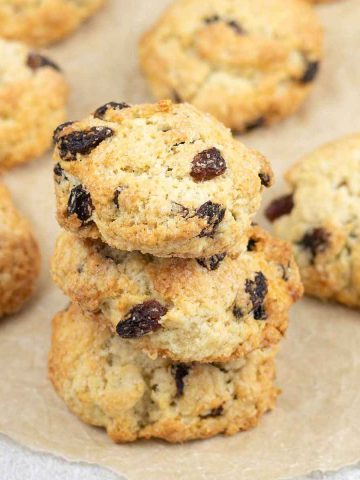 rock cakes on top of each others.