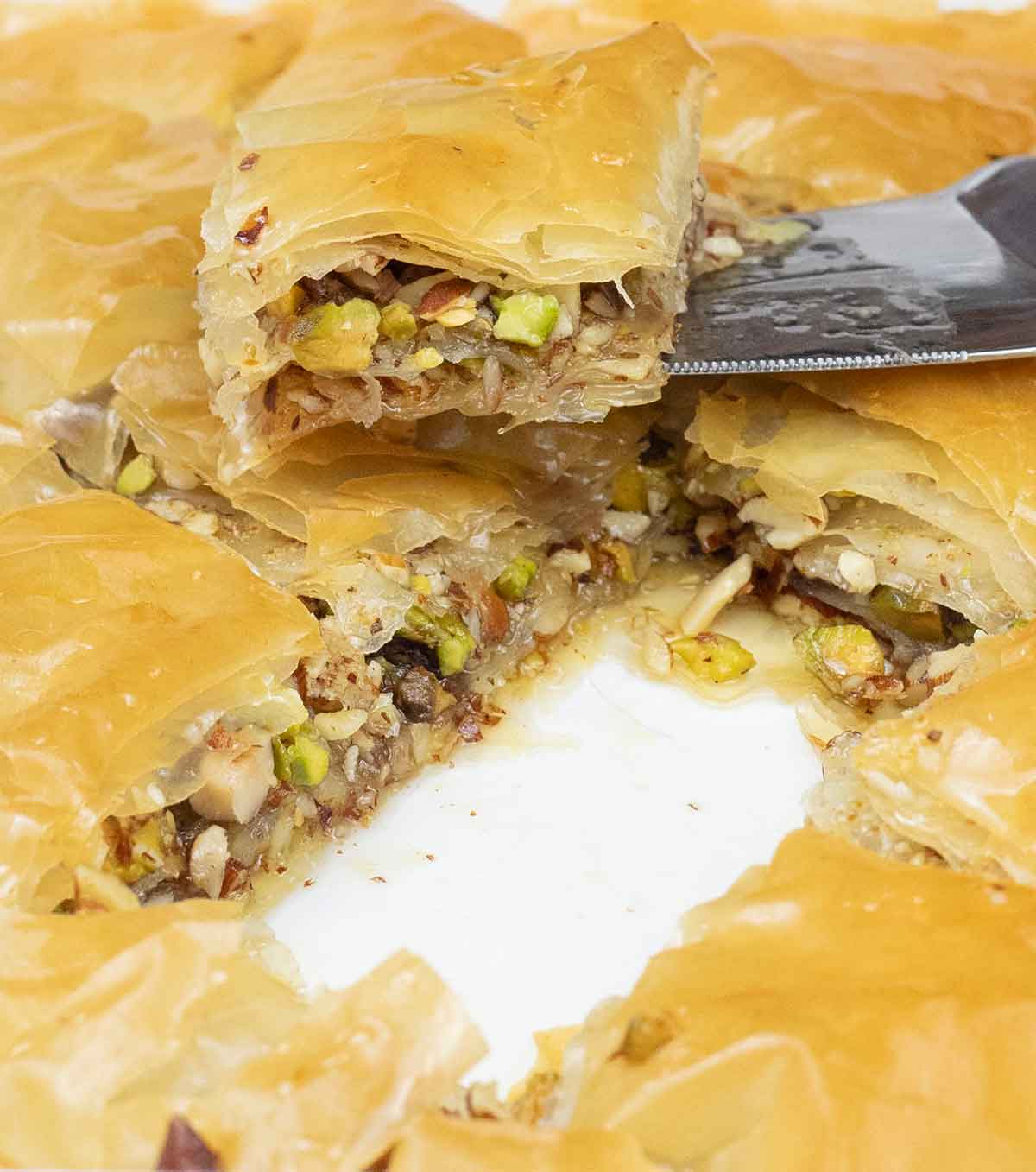 Egyptian baklava with nuts.