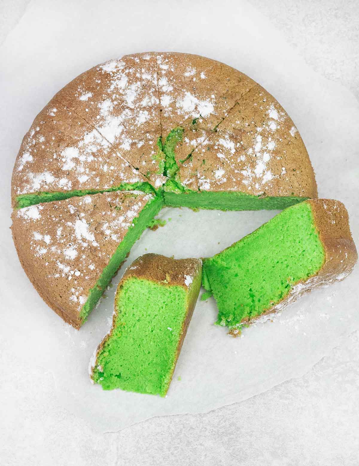 Pandan cake.