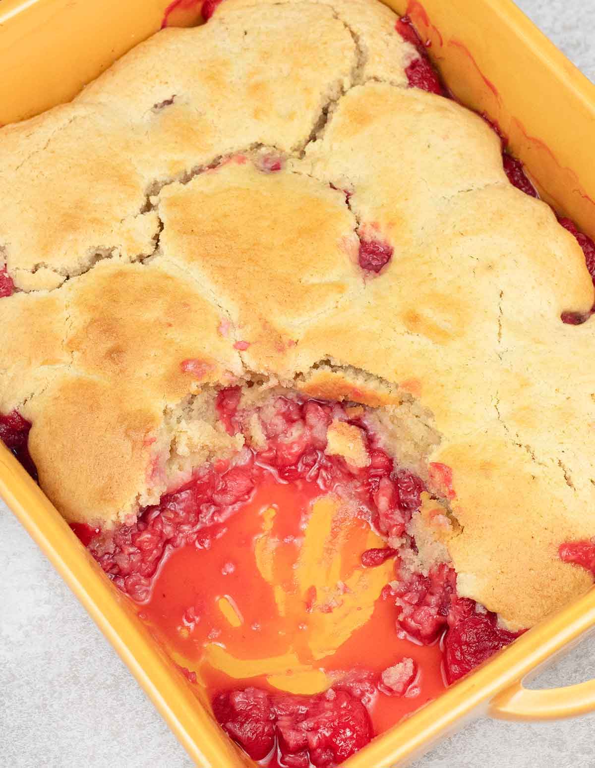 Raspberry cobbler.