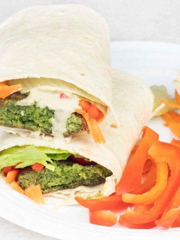 Egyptian falafel wrap recipe.