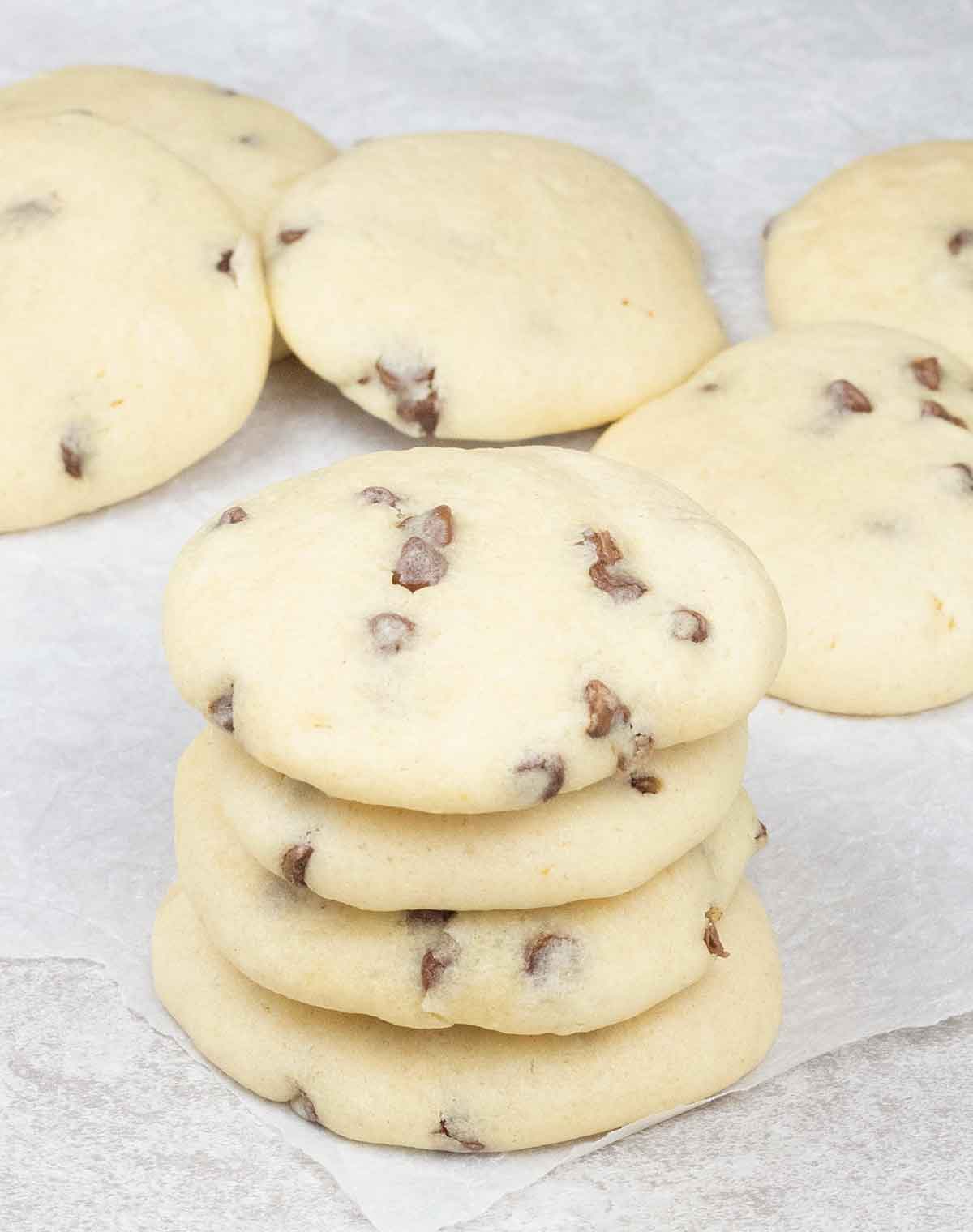 buttermilk cookies on top of each others.