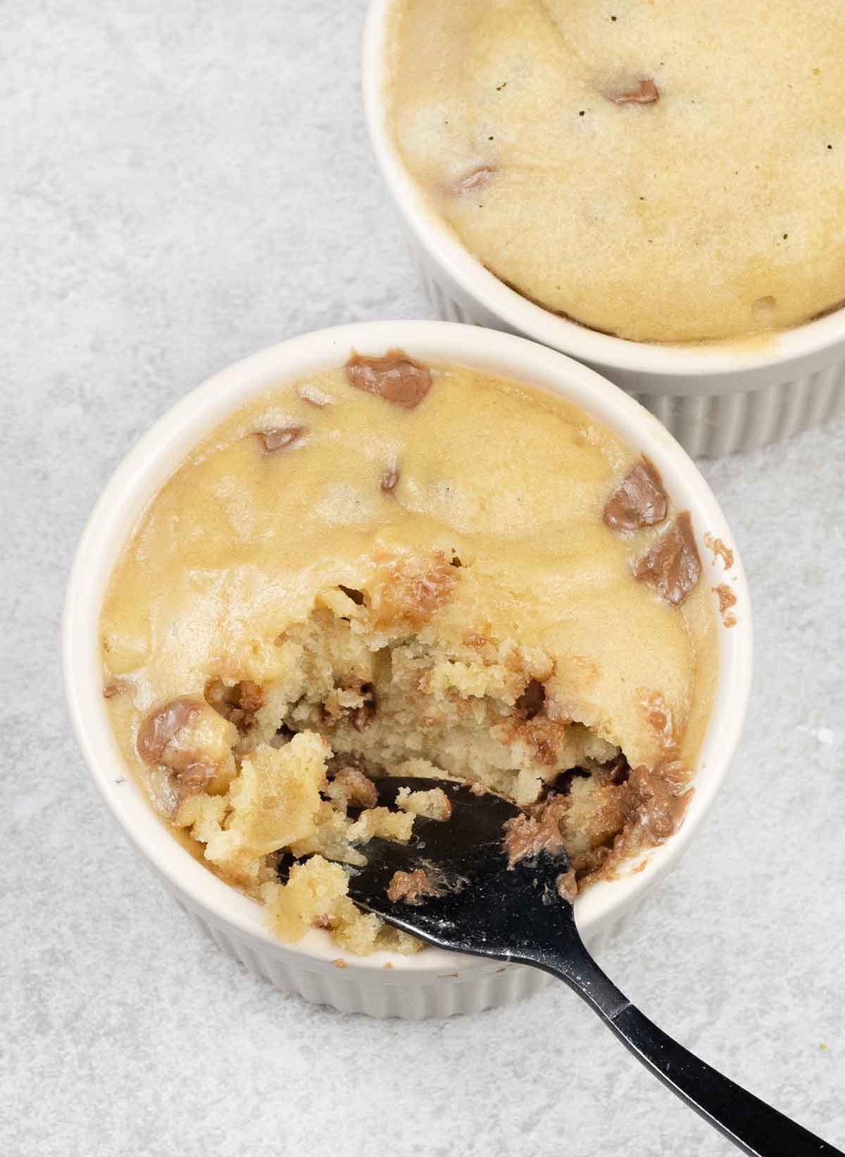 microwave cookies with chocolate chips.