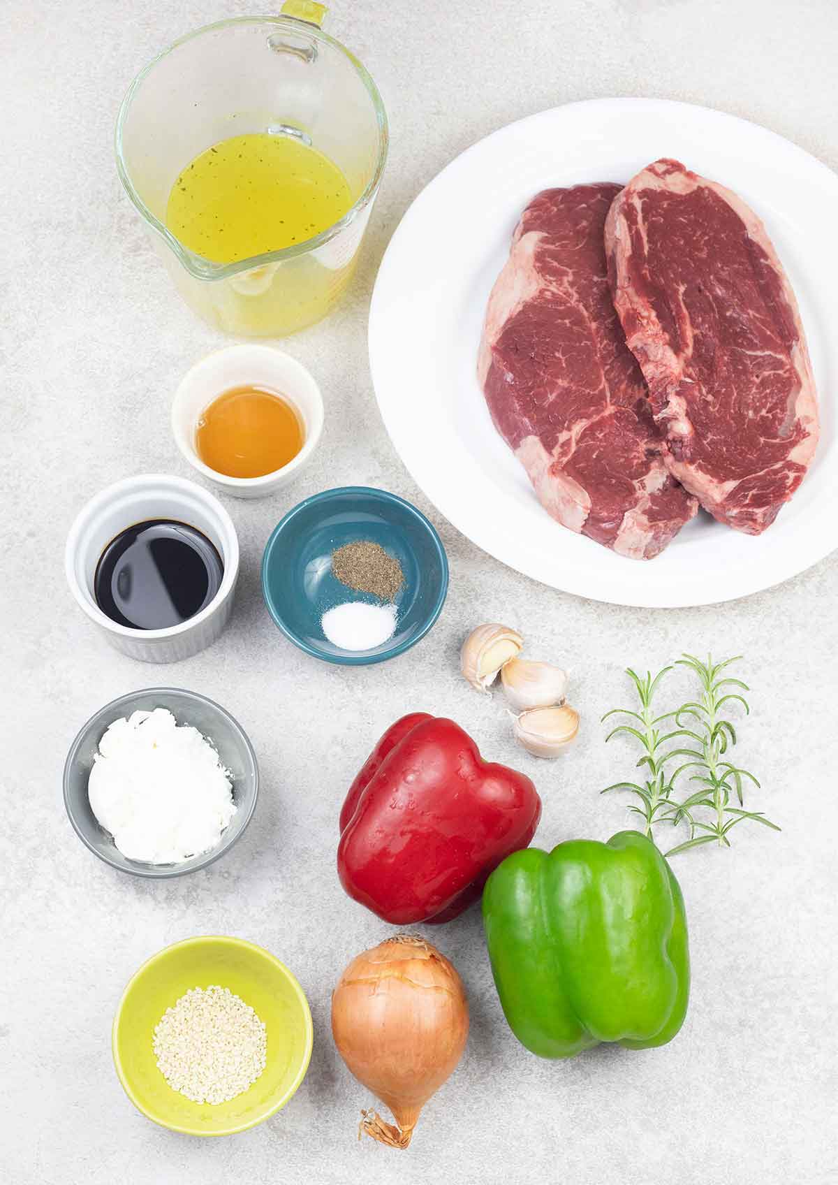 pepper steak ingredients.