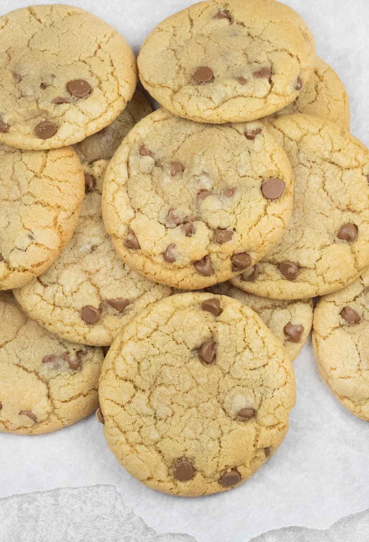 cloud cookies with chocolate chips.