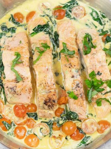 Tuscan butter salmon.