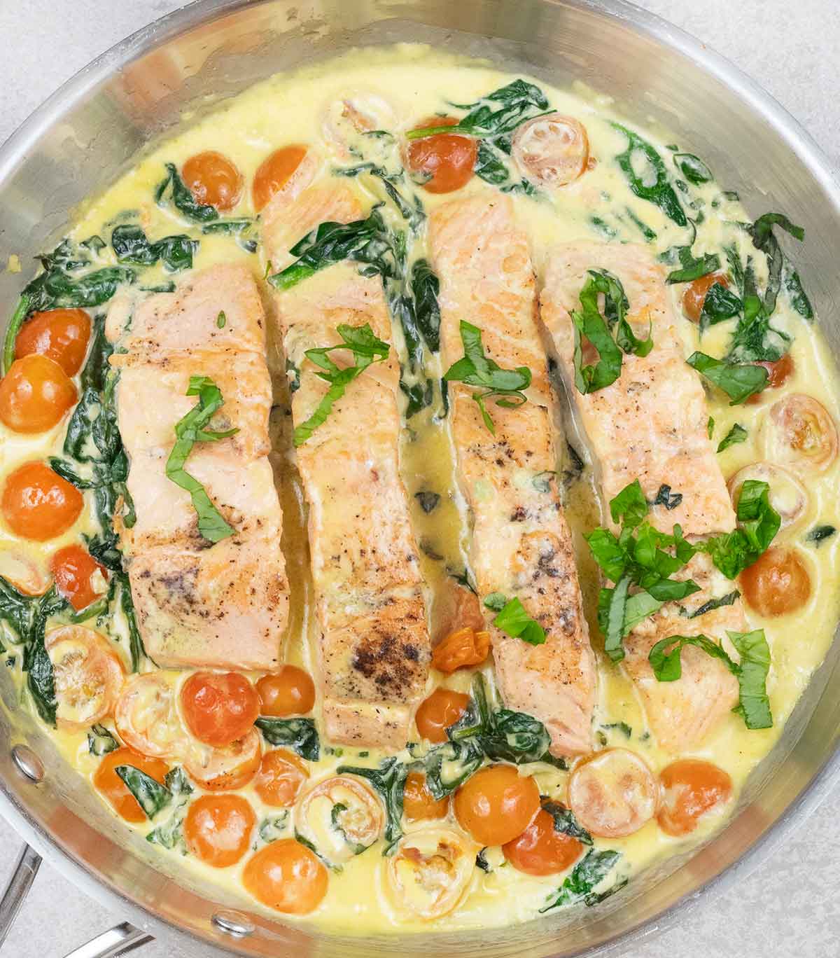 Tuscan butter salmon.