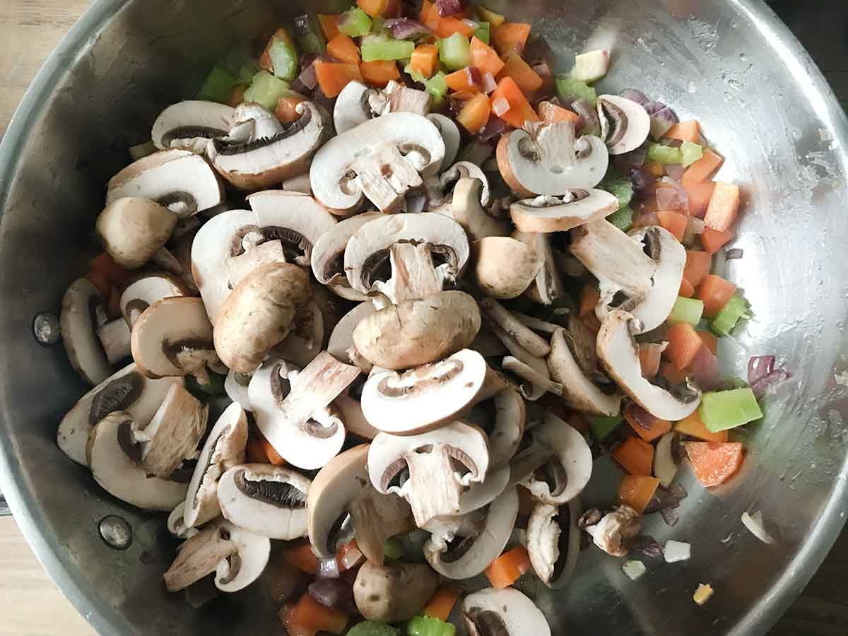 Add the mushrooms.