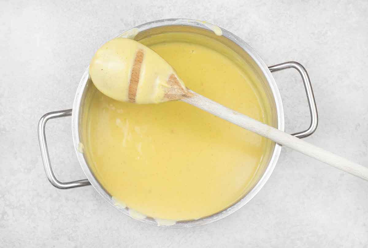 Add the cinnamon stick and cook over medium heat for about 10 minutes, stirring constantly, until thickened.