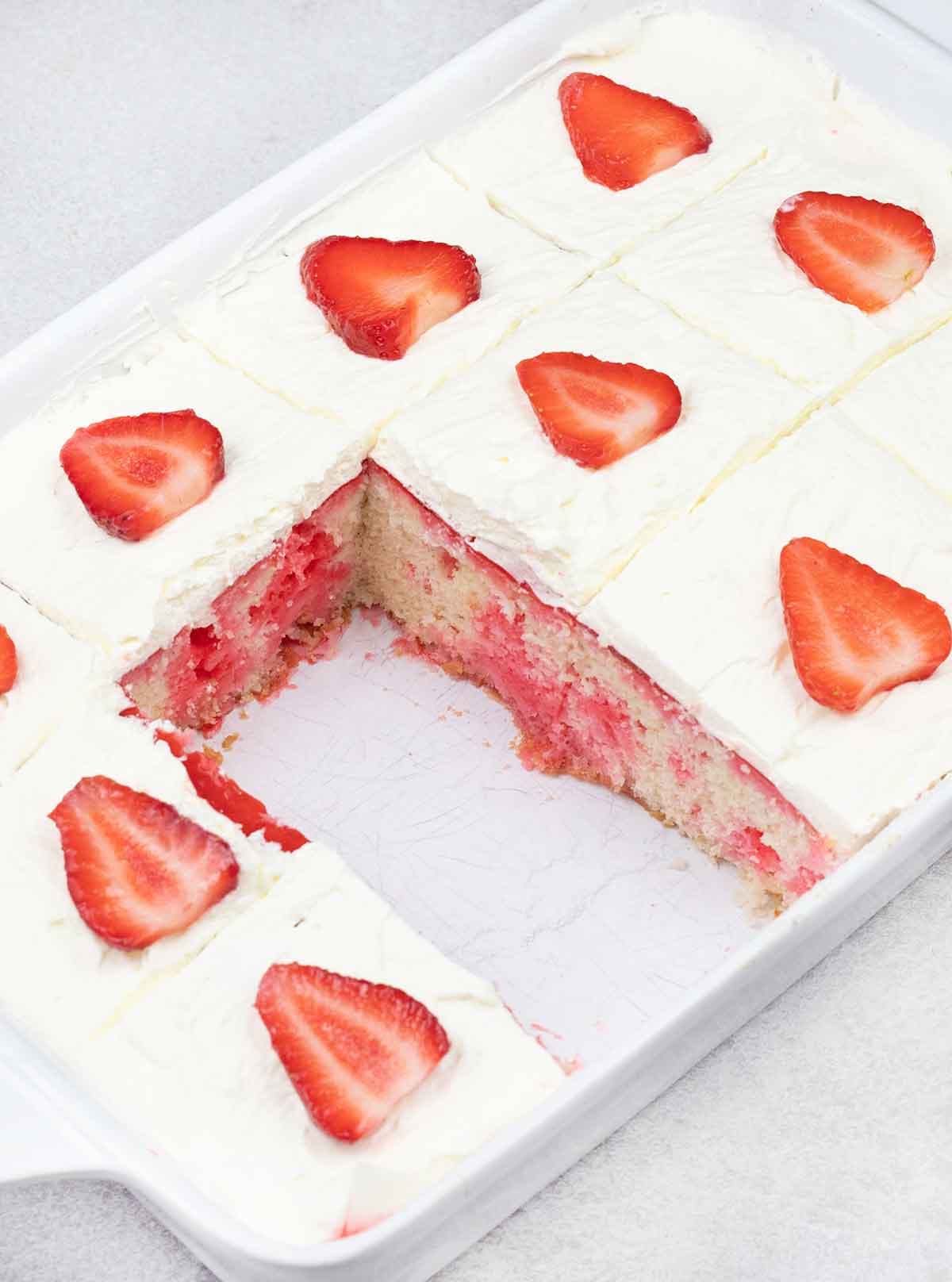 strawberry jello cake.