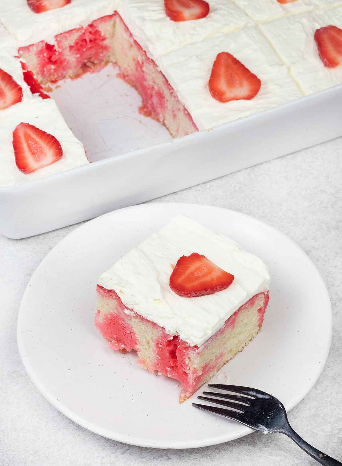 strawberry poke cake.