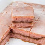 Strawberry honey bun cake.