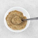 Fish seasoning mix in a small bowl.