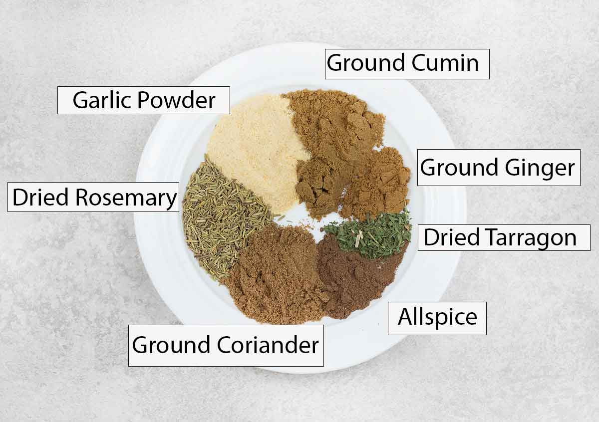 Fish seasoning mix ingredients.