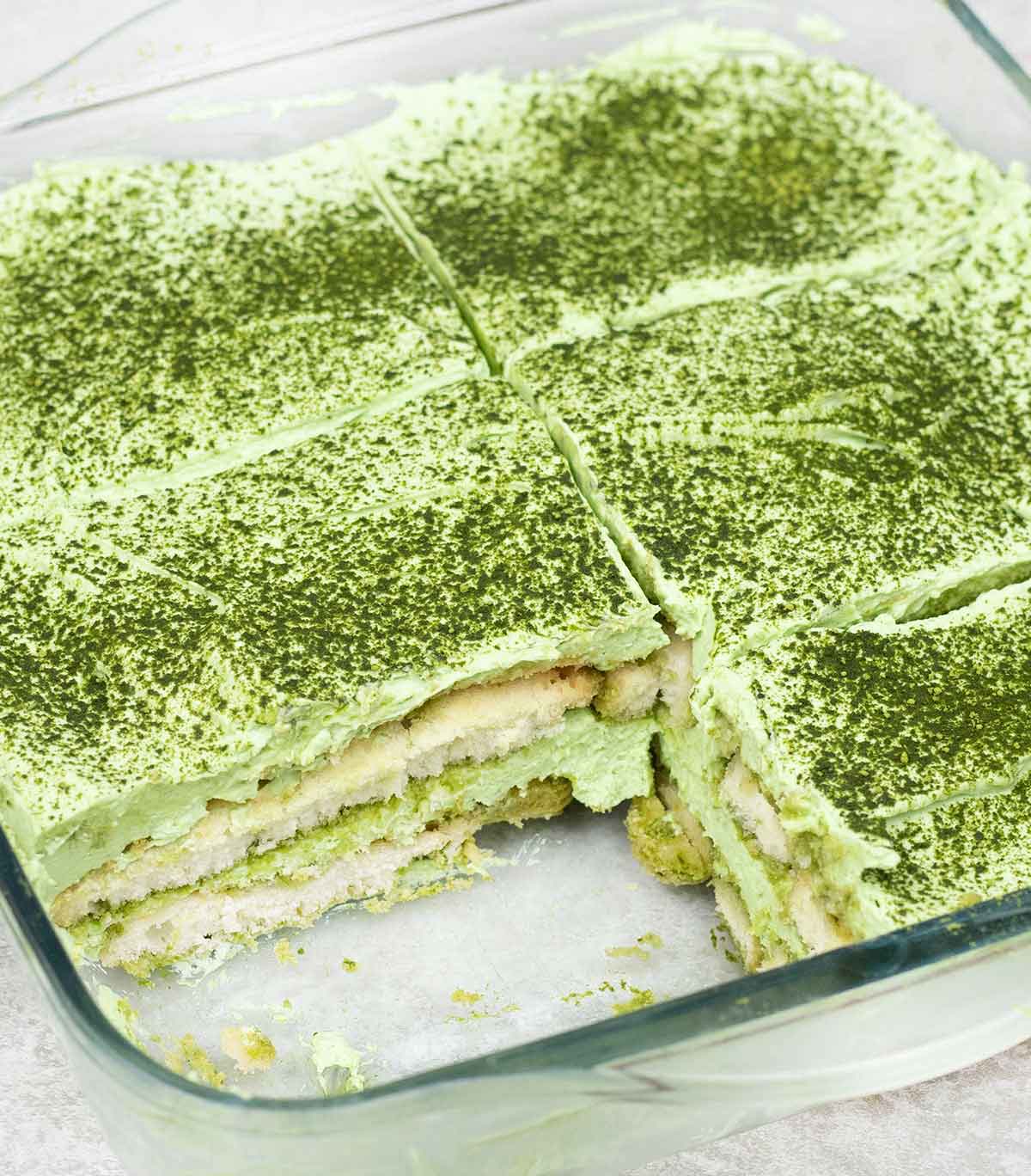 Matcha tiramisu.